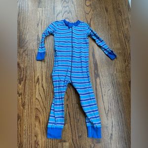 Hanna Andersson Longall one piece footless pajamas with zipper Size 3 EUC